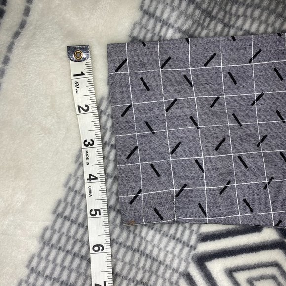 Vintage Diamond's Run Geometric Print Grayscale Lightweight Blazer Shacket - Picture 12 of 12